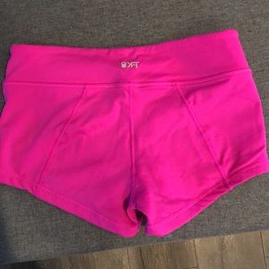 Small kft workout shorts. Super cute, they are short. :)